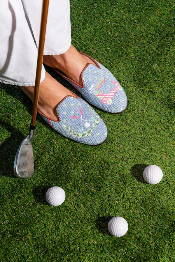 BY PAIGE - NEEDLEPOINT MULE IN GOLF