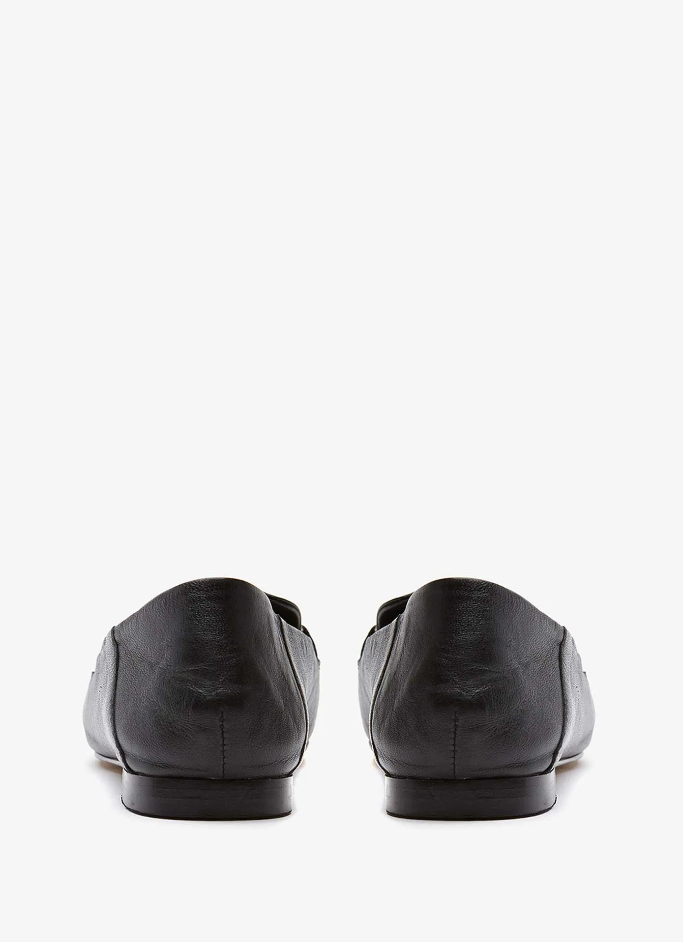 Camille Black Leather Loafers