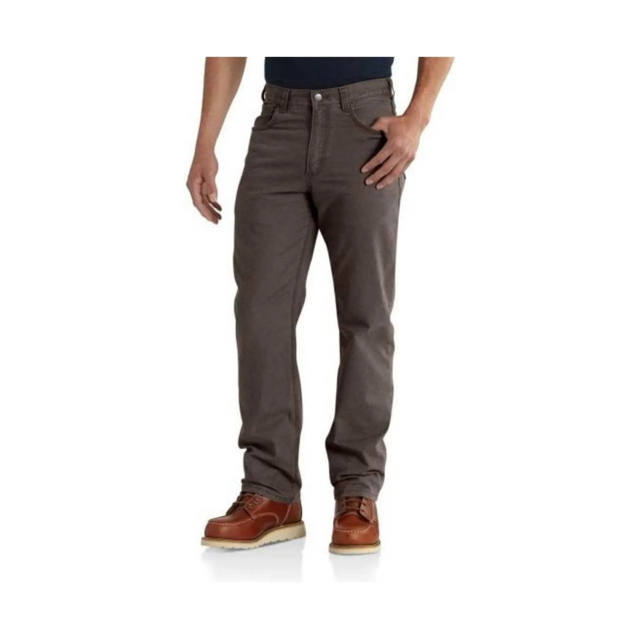 Carhartt Men's Rugged Flex® Rigby Five Pocket Relaxed Fit Pant - Dark Coffee