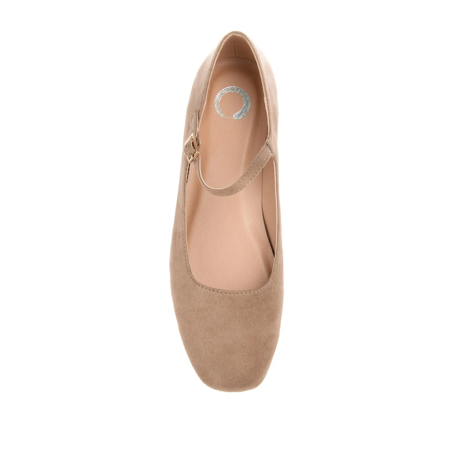 CARRIE FAUX SUEDE BALLET FLATS IN WIDE