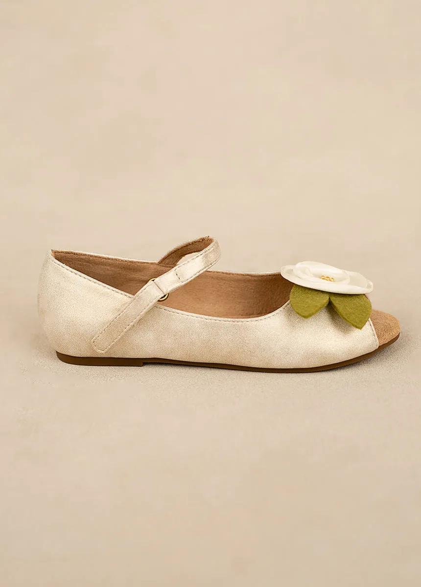 Charlotte Flower Girl Flat in Ivory