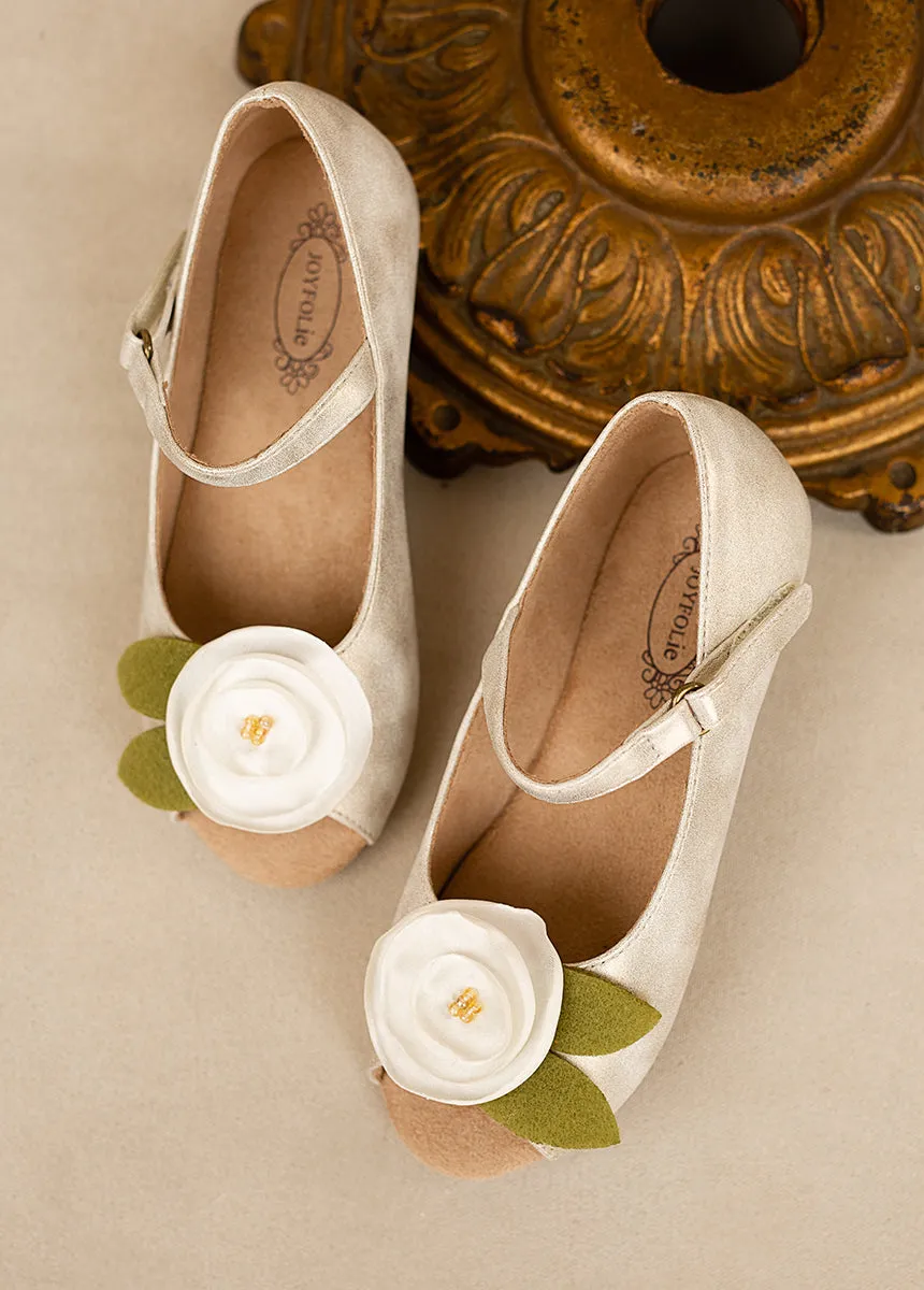 Charlotte Flower Girl Flat in Ivory