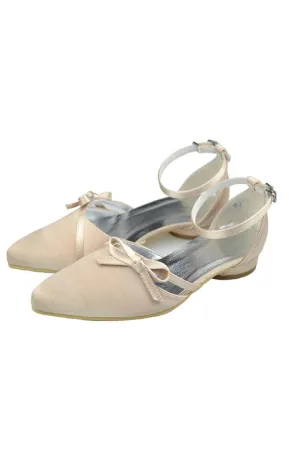Charming Ankle Strap handmade Comfy Flats For Wedding PFWS0017