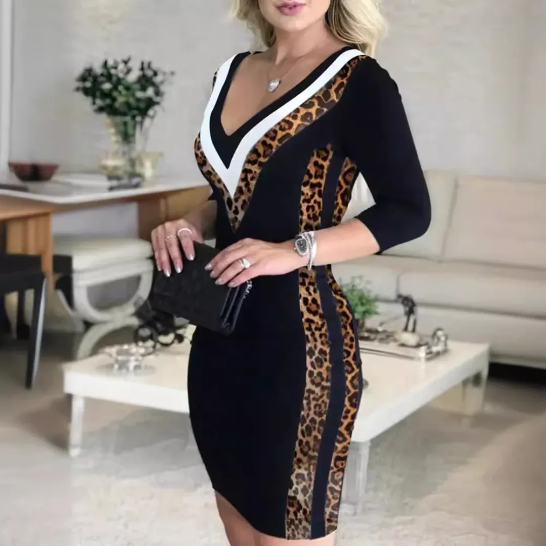 FELINA - Modern Panel Bodycon Dress