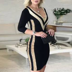 FELINA - Modern Panel Bodycon Dress