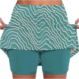 Flowy Shorts for Women Athletic High Waisted Tummy Control Stretchy Slim Fit Tennis Skirts with Pockets Outdoor Sports