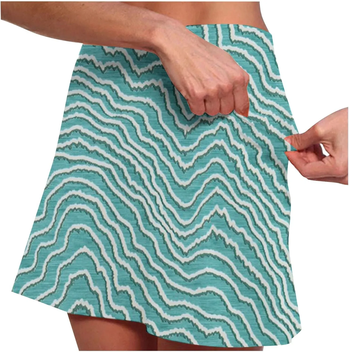 Flowy Shorts for Women Athletic High Waisted Tummy Control Stretchy Slim Fit Tennis Skirts with Pockets Outdoor Sports