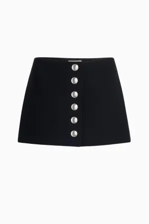 KHAITE Jaxon Skirt Doubleface Crepe - Black