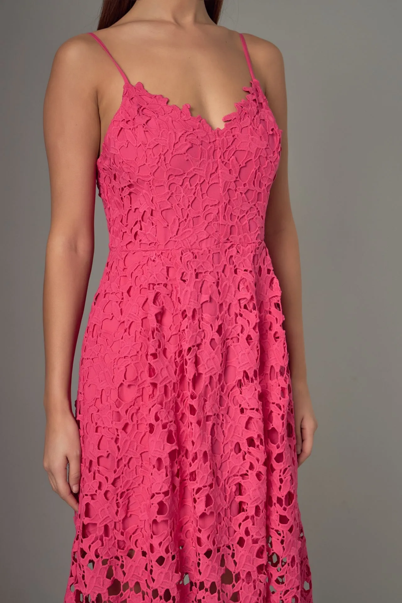 Lace Cami Midi Dress