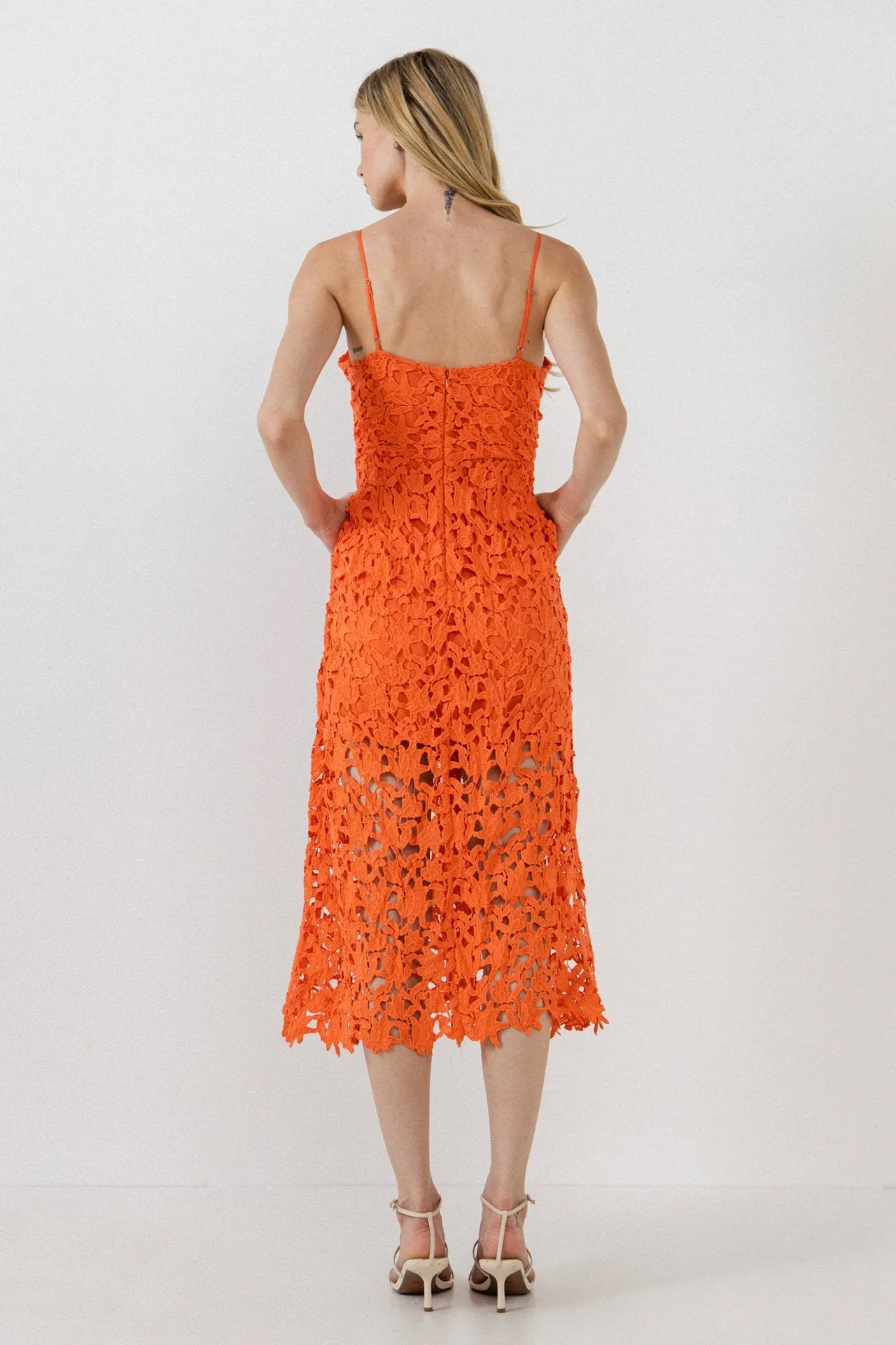Lace Cami Midi Dress