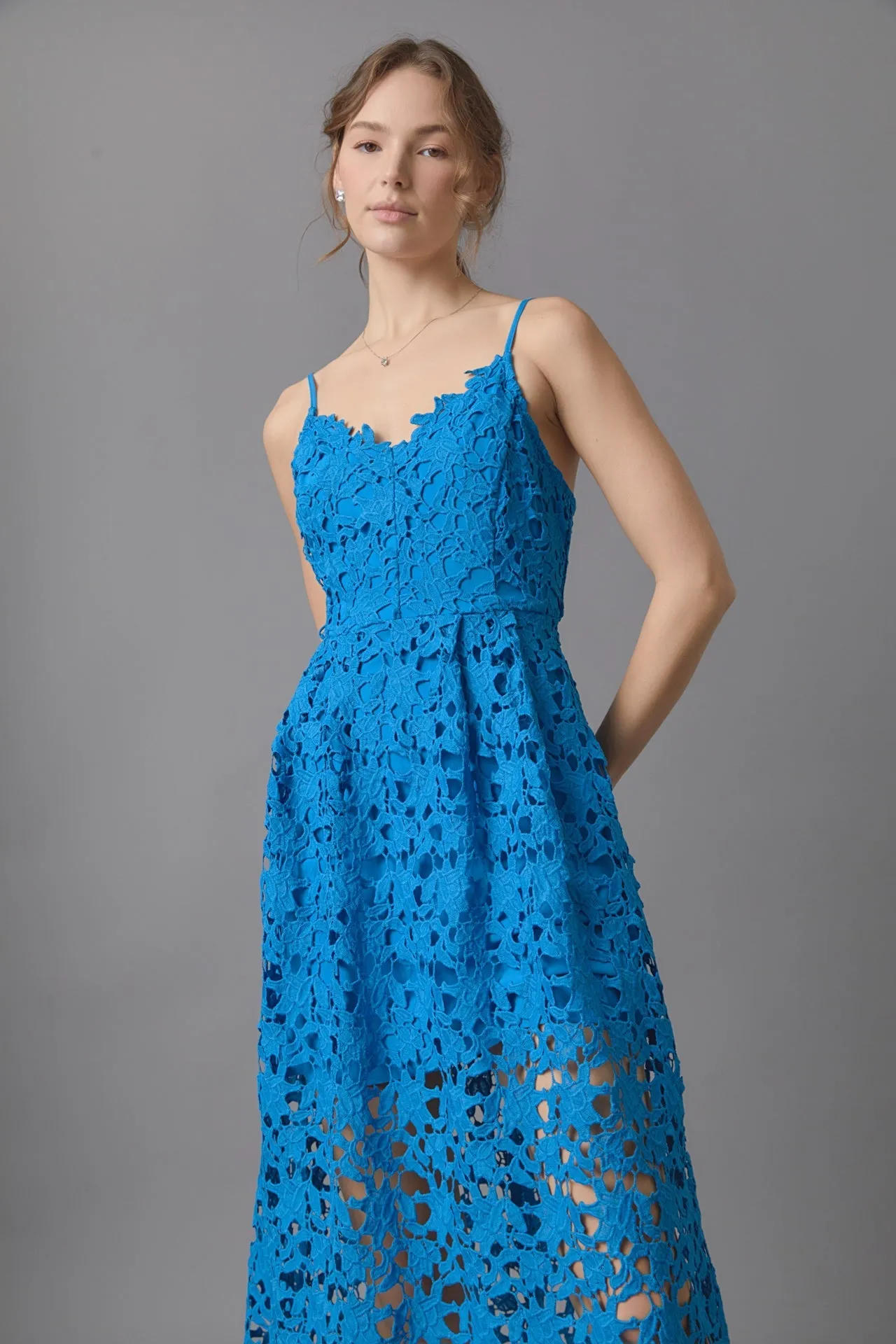 Lace Cami Midi Dress