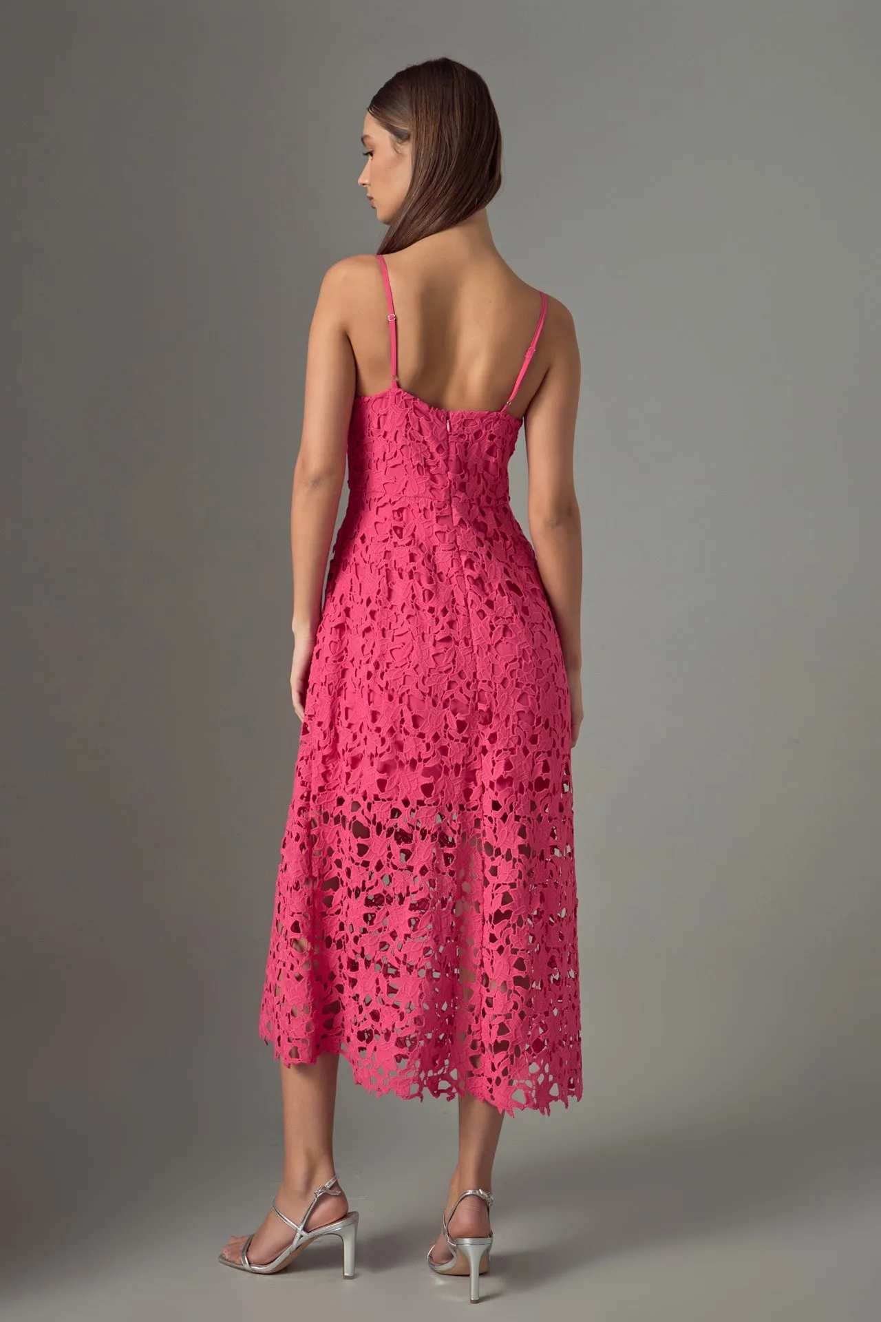 Lace Cami Midi Dress