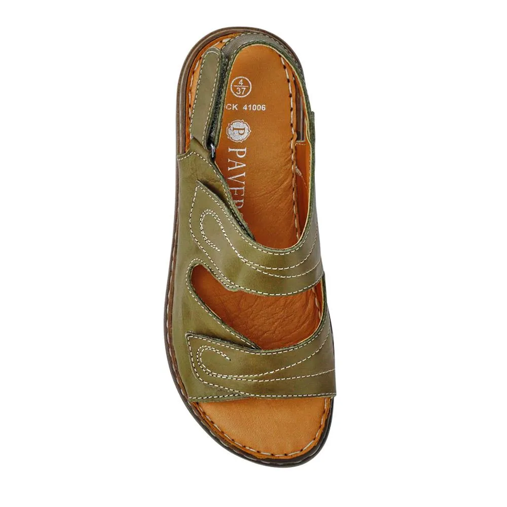 Leather Multi-Touch-Fasten Sandals - LUCK41006 / 327 426