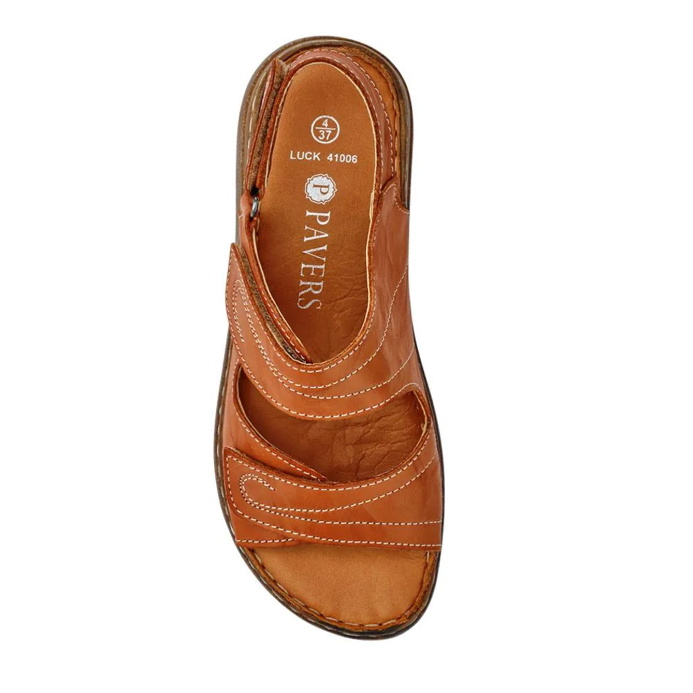 Leather Multi-Touch-Fasten Sandals - LUCK41006 / 327 426
