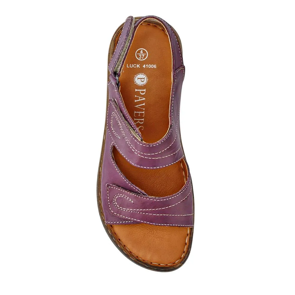 Leather Multi-Touch-Fasten Sandals - LUCK41006 / 327 426