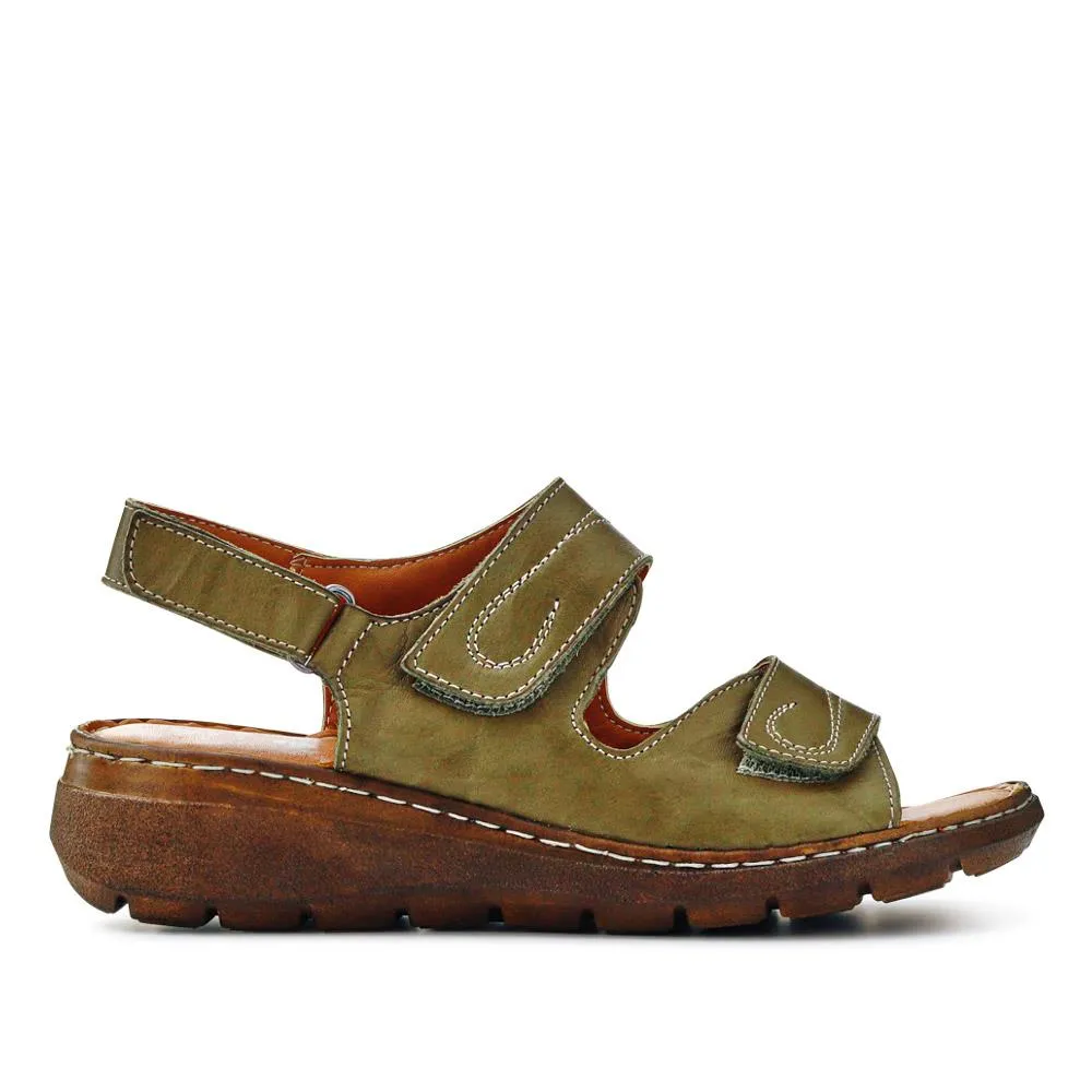 Leather Multi-Touch-Fasten Sandals - LUCK41006 / 327 426
