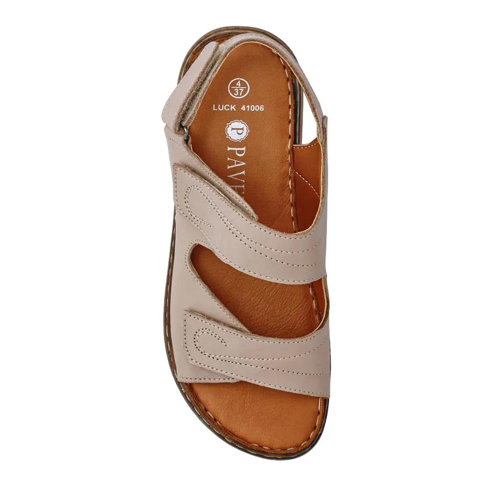 Leather Multi-Touch-Fasten Sandals - LUCK41006 / 327 426