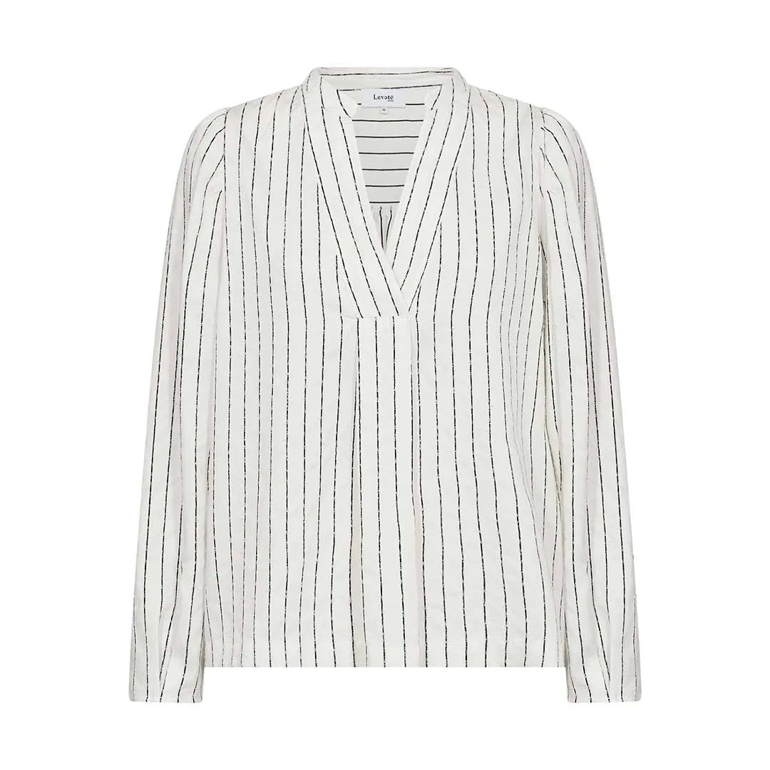 LEVETE ROOM Kerry 2 bluse - star white striber
