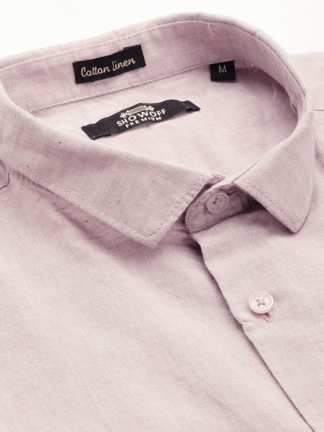 Men Beige Classic Cotton Casual Shirt