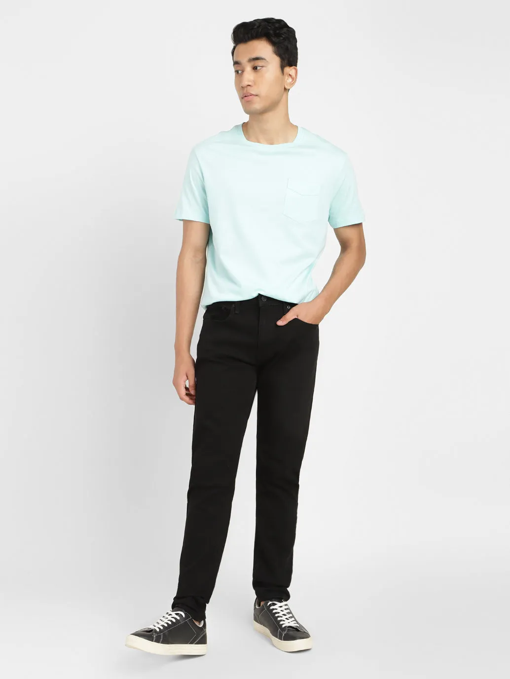 Men's 512 Black Slim Tapered Fit Mid Rise Jeans