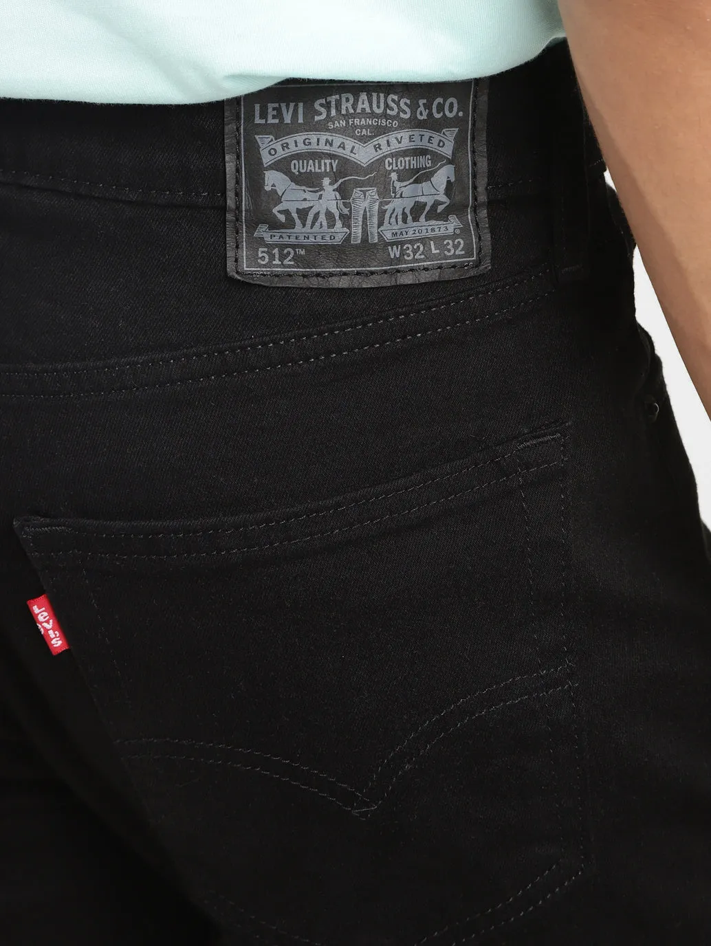 Men's 512 Black Slim Tapered Fit Mid Rise Jeans