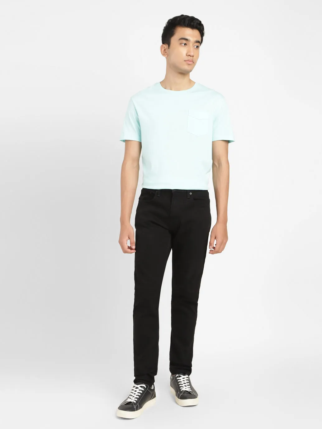 Men's 512 Black Slim Tapered Fit Mid Rise Jeans