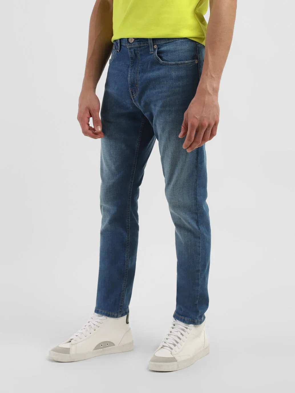 Men's 512 Blue Straight Fit Mid Rise Jeans