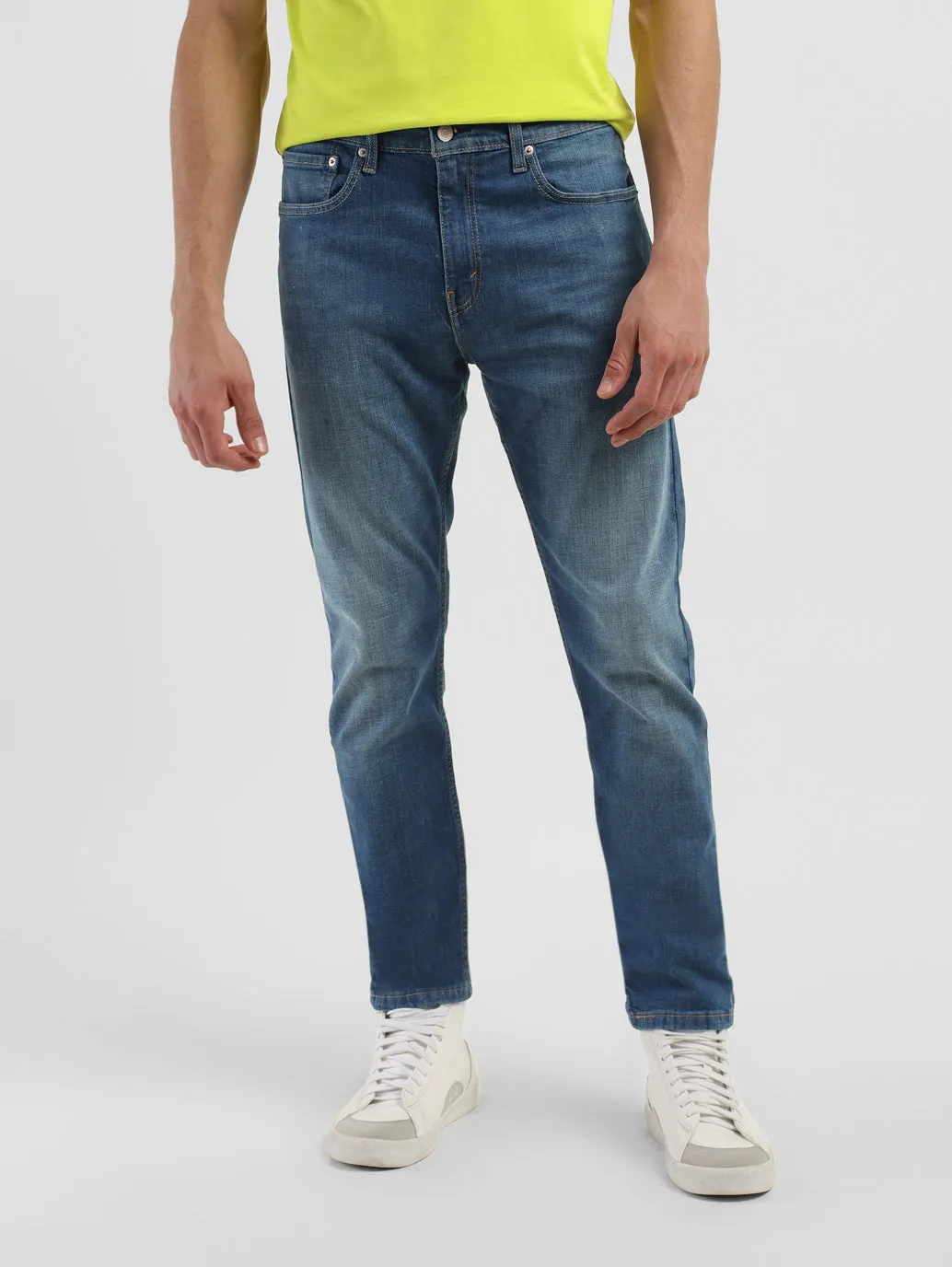 Men's 512 Blue Straight Fit Mid Rise Jeans