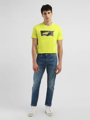 Men's 512 Blue Straight Fit Mid Rise Jeans