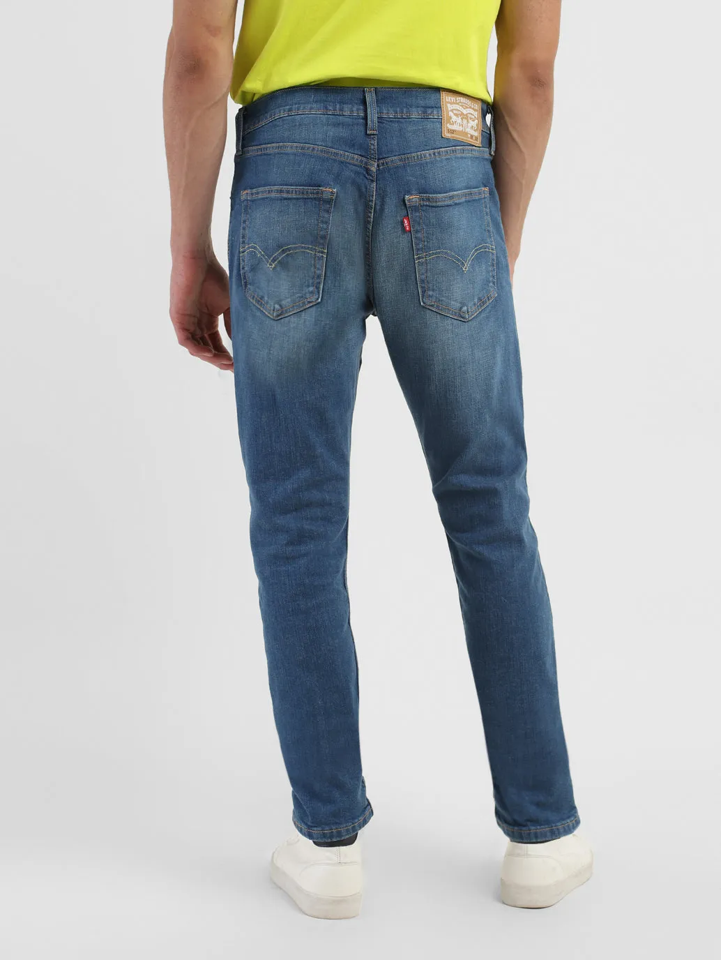 Men's 512 Blue Straight Fit Mid Rise Jeans