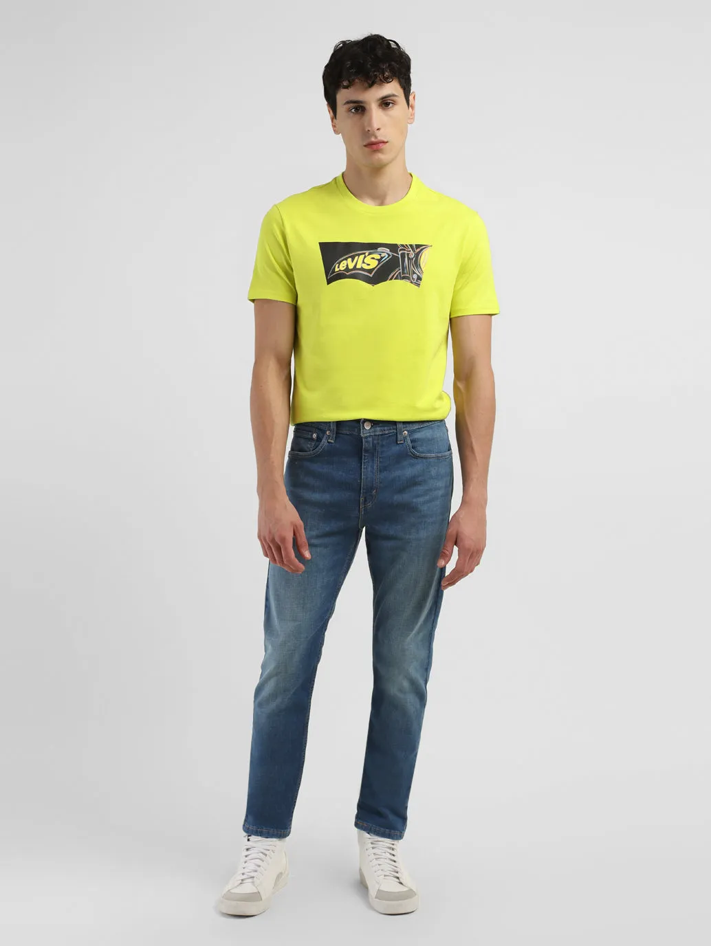 Men's 512 Blue Straight Fit Mid Rise Jeans
