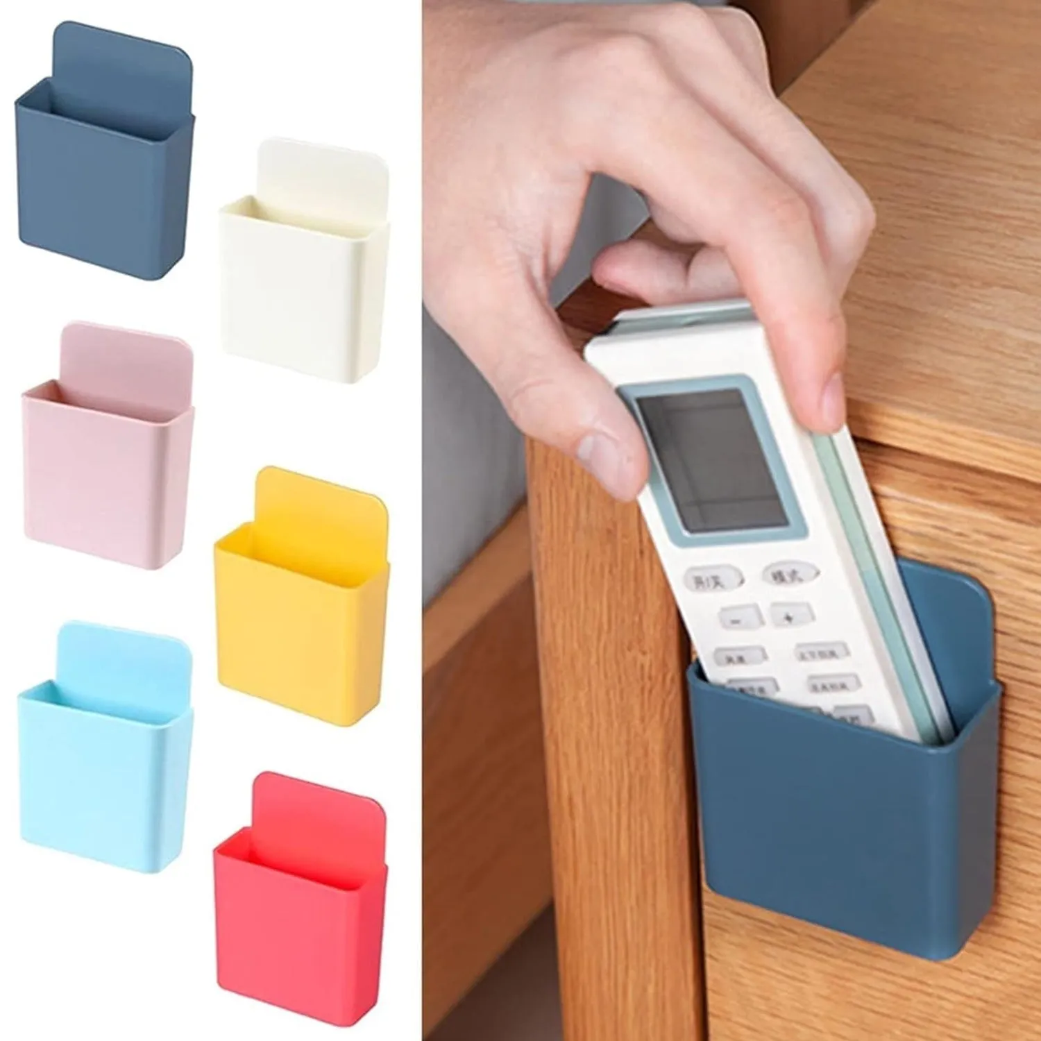 Multipurpose Plastic Wall Mounted Remote & Mobile Holder Stand  (Pack of 4)