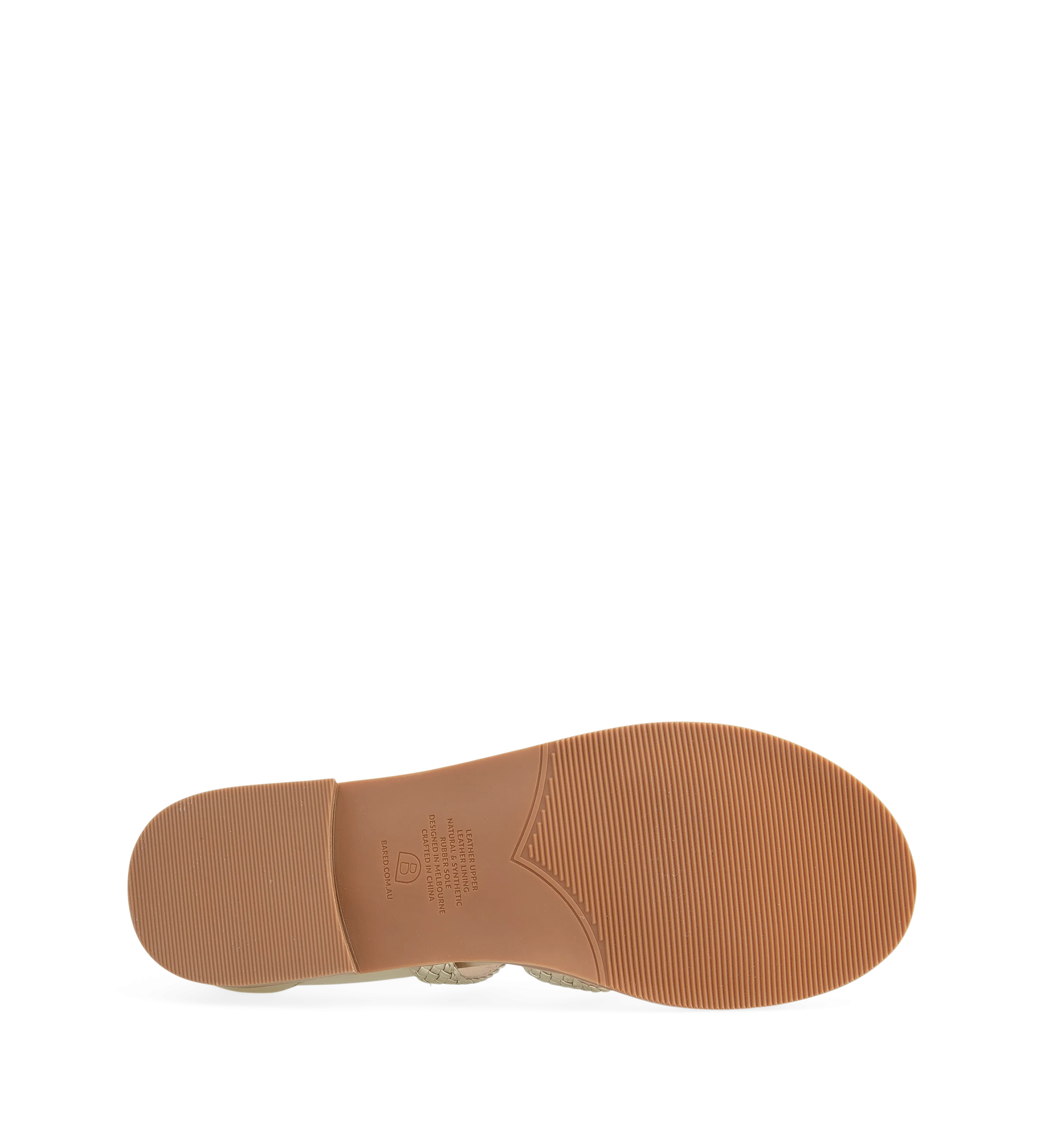 Murrelet Gold Leather Flat Sandals