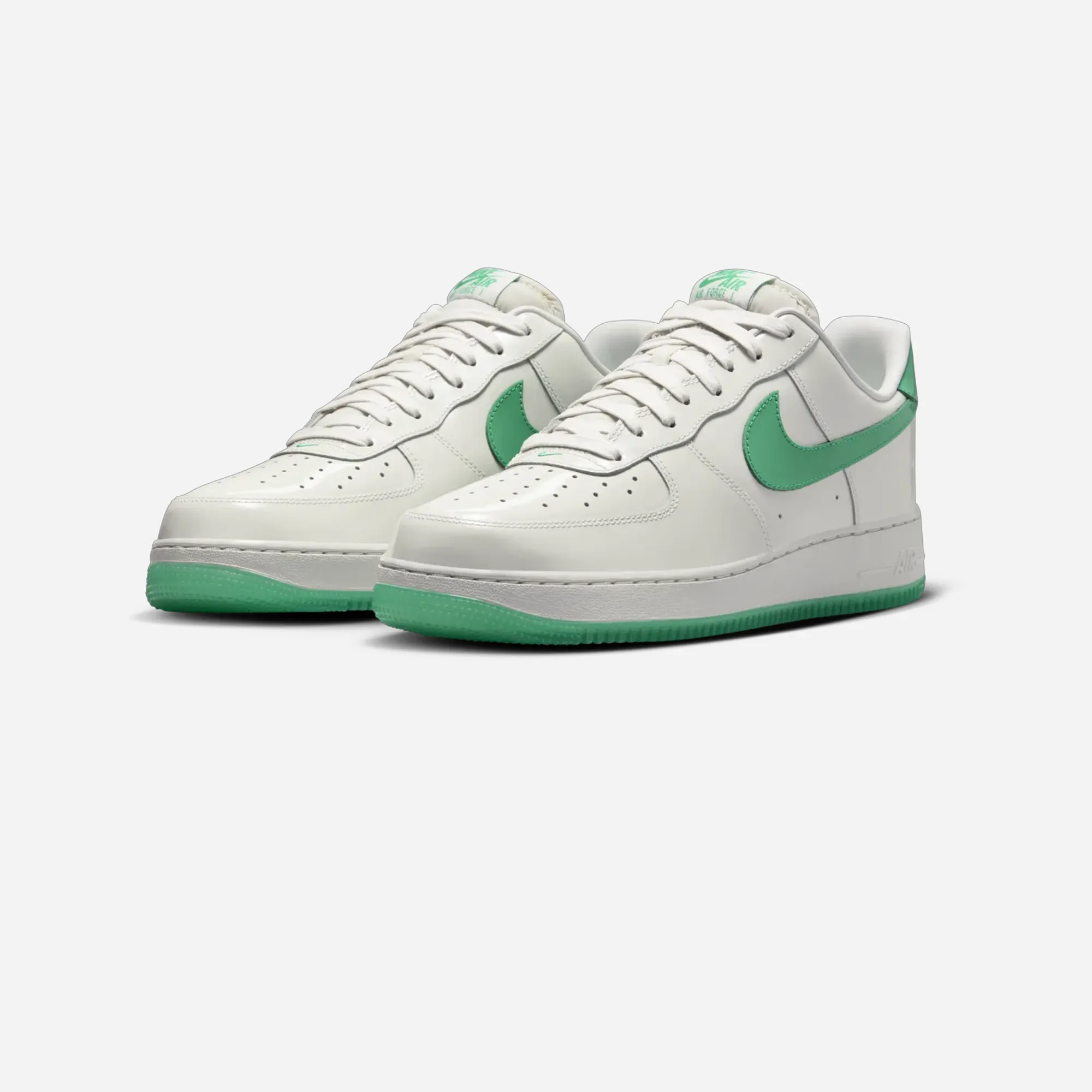 Nike Air Force 1 Low '07 Patent Platinum Tint Stadium Green