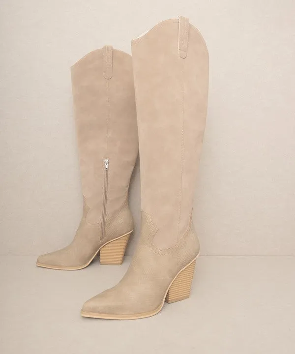OASIS SOCIETY BARCELONA - KNEE HIGH WESTERN BOOTS
