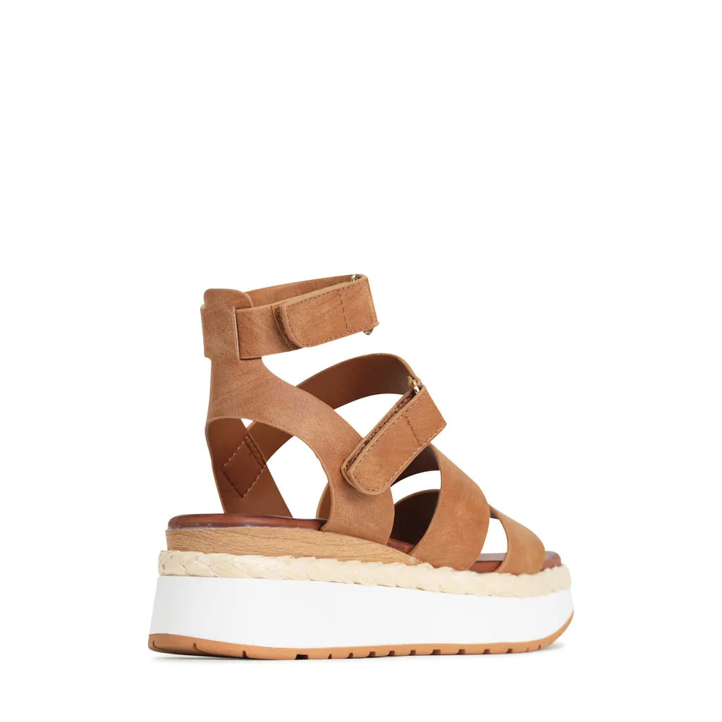 PAGET ANKLE STRAP WEDGE SANDALS