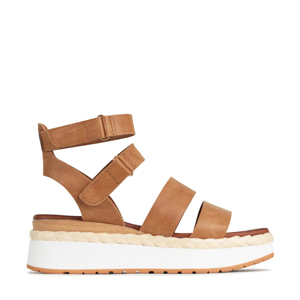 PAGET ANKLE STRAP WEDGE SANDALS
