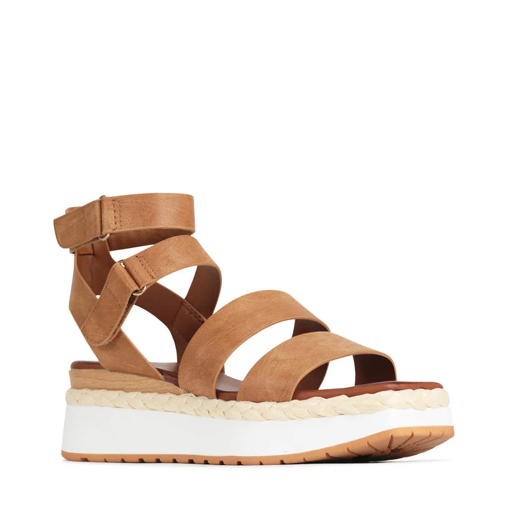 PAGET ANKLE STRAP WEDGE SANDALS