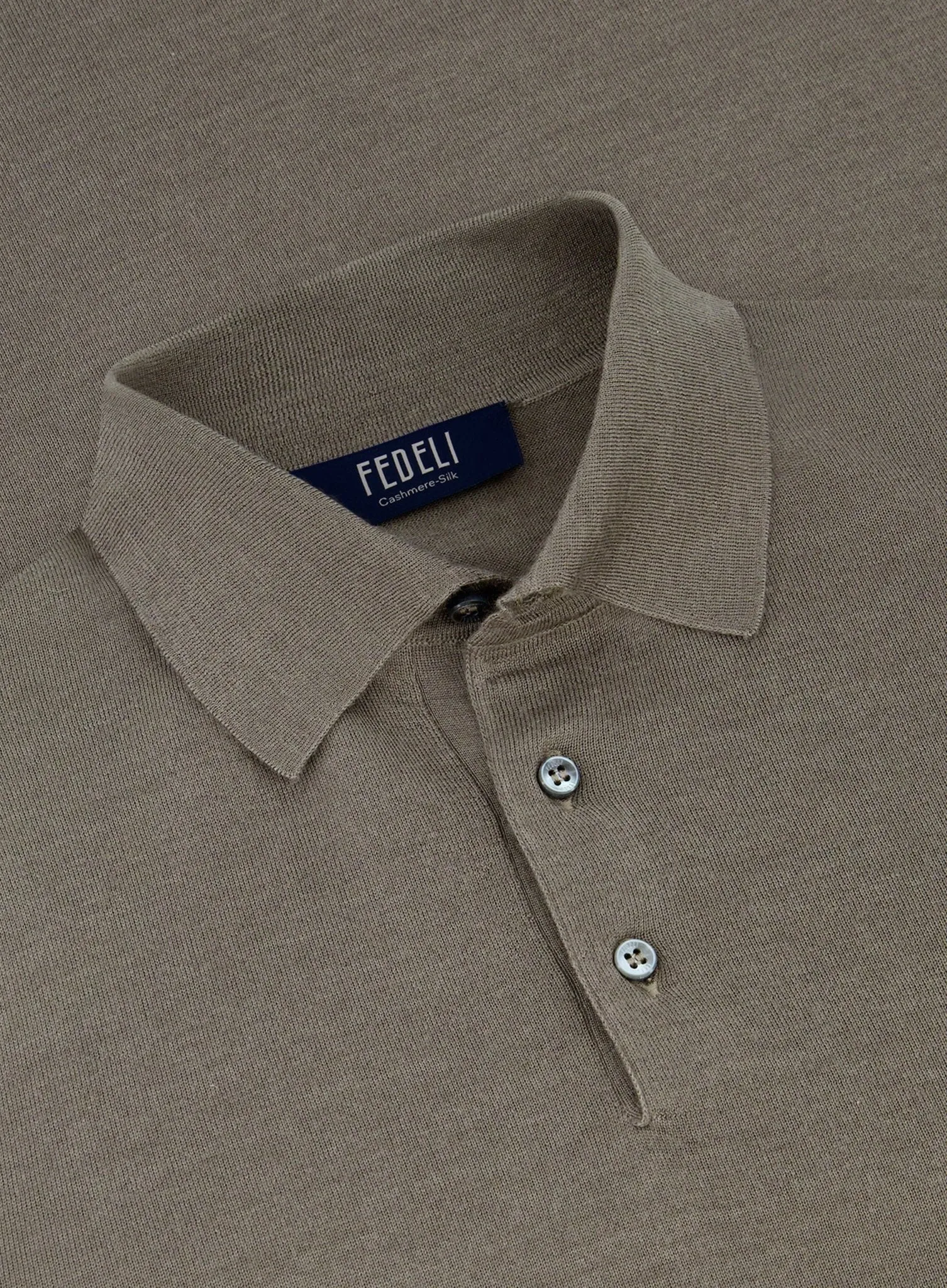 Poloshirt van cashmere en zijde
