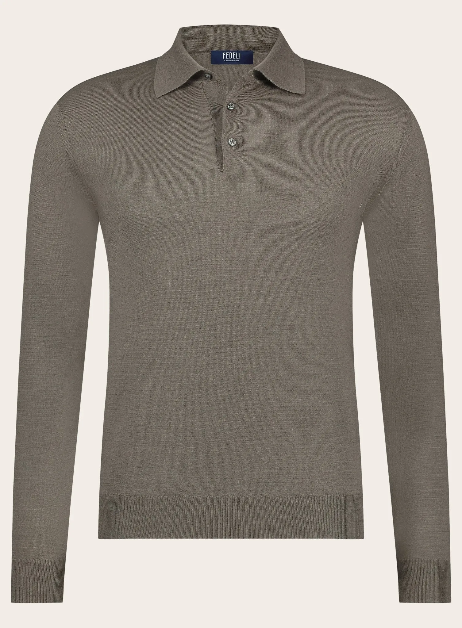 Poloshirt van cashmere en zijde