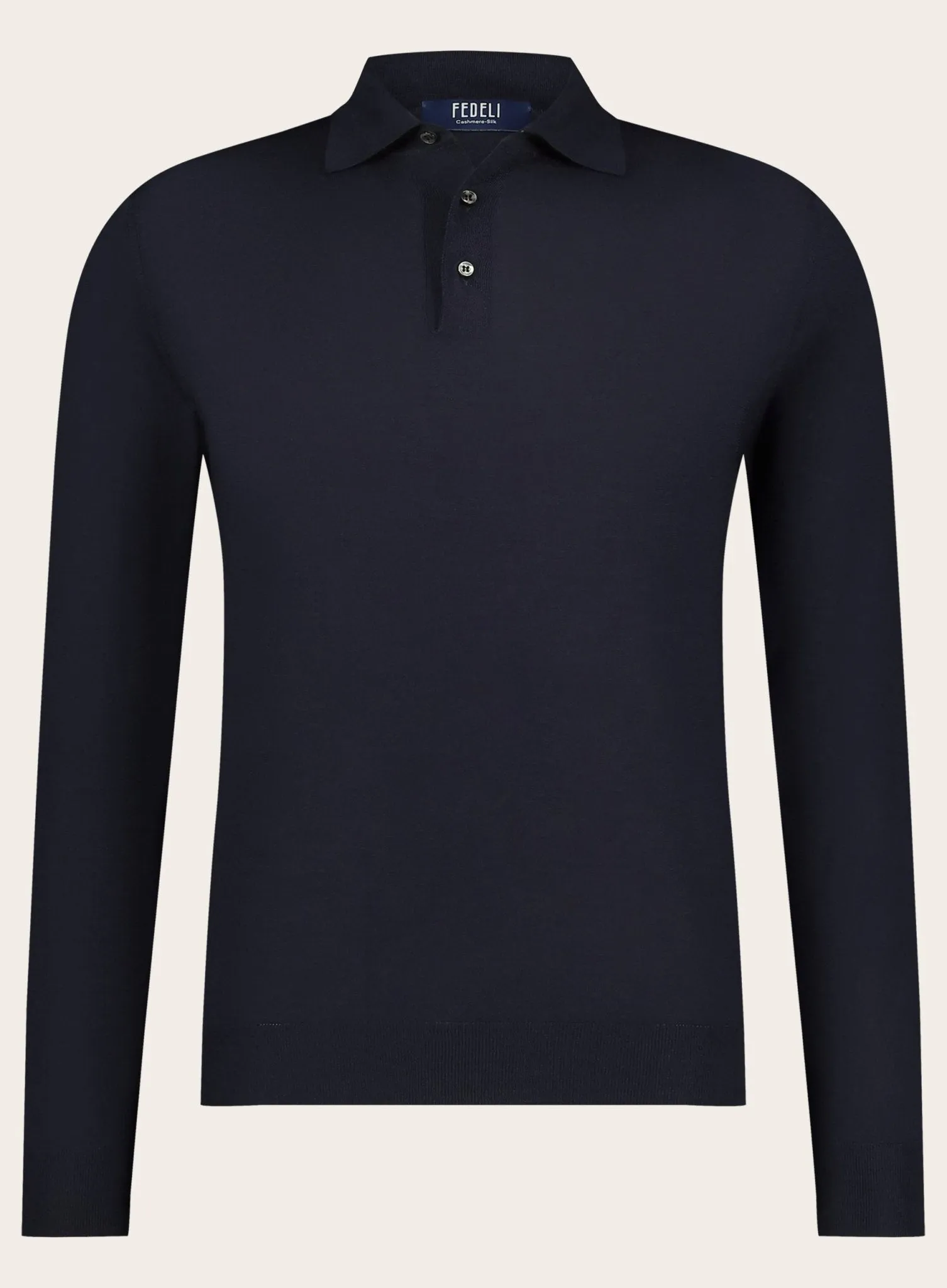 Poloshirt van cashmere en zijde