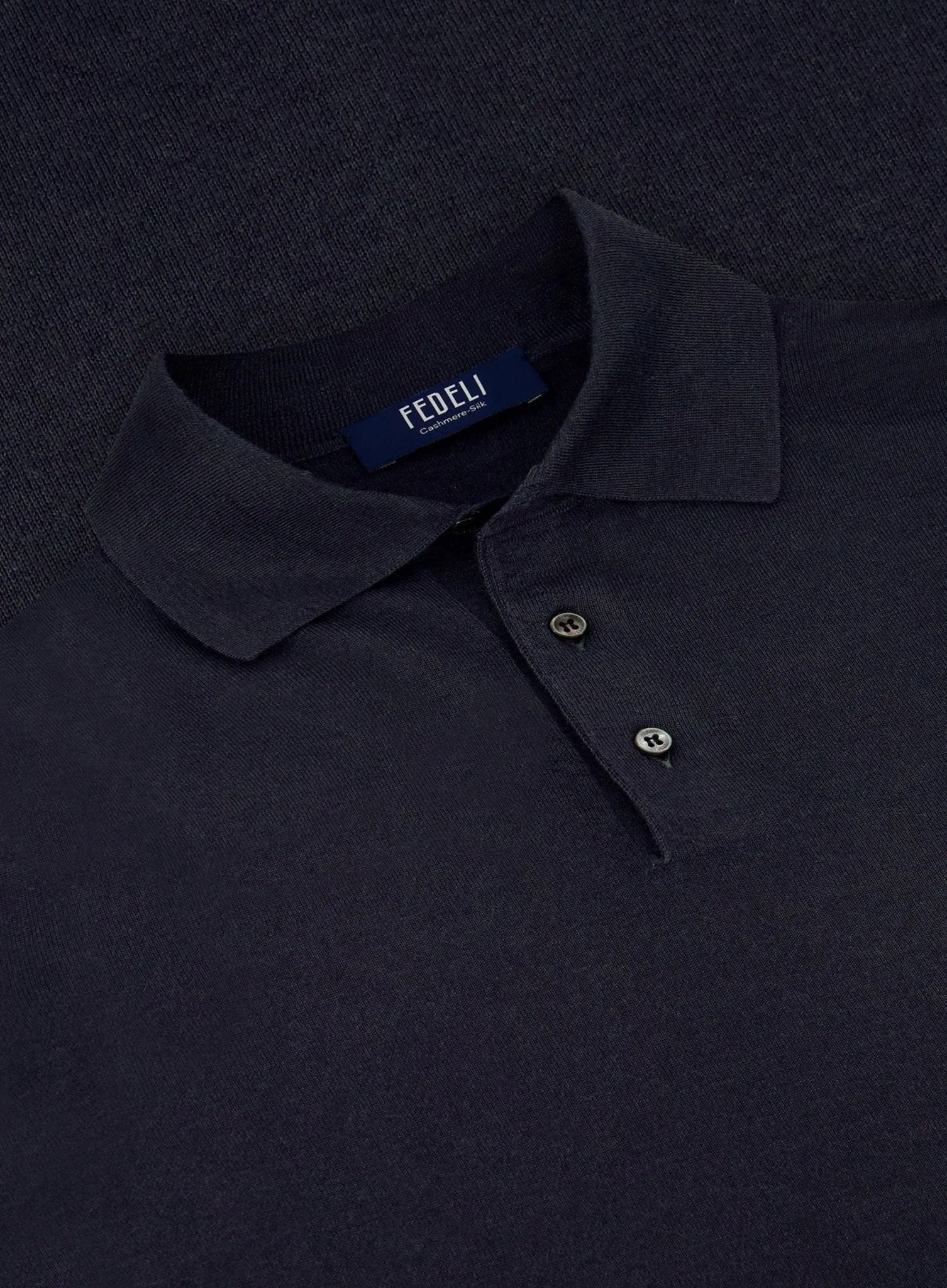 Poloshirt van cashmere en zijde