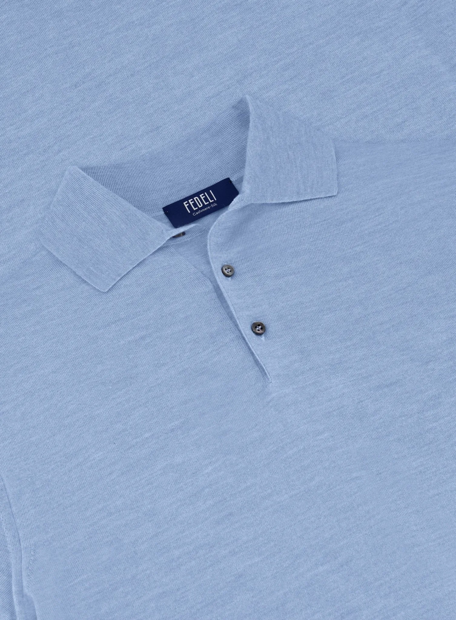 Poloshirt van cashmere en zijde