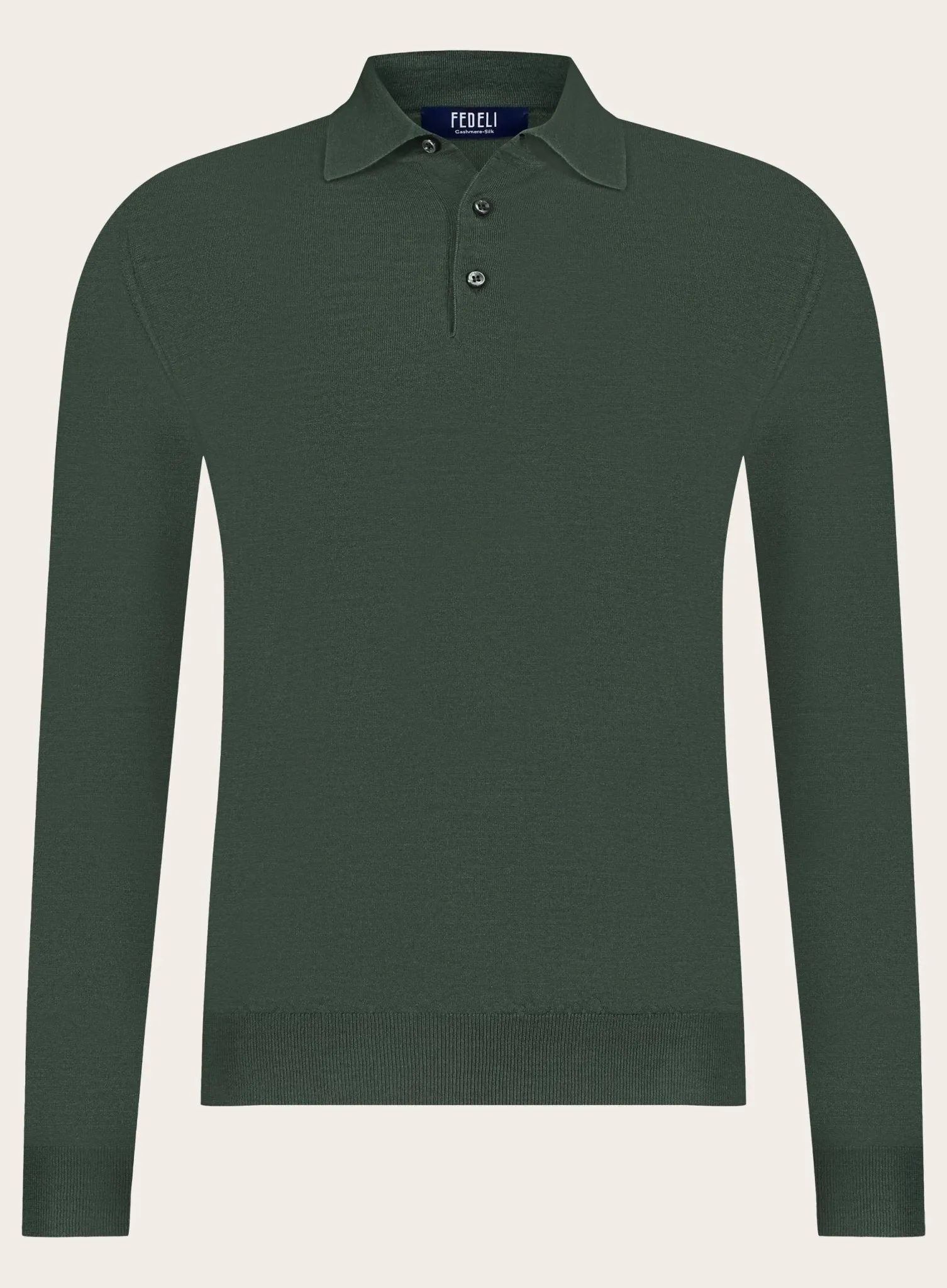 Poloshirt van cashmere en zijde