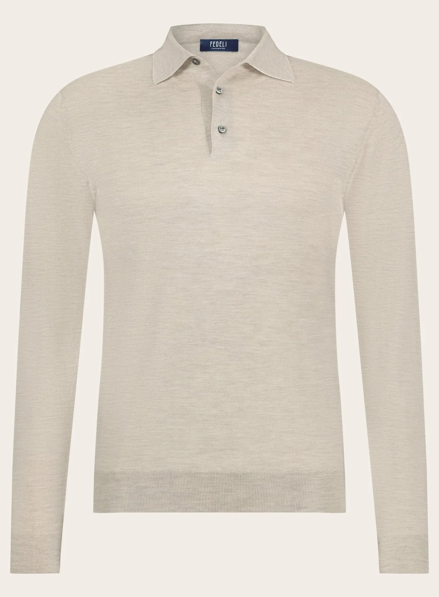 Poloshirt van cashmere en zijde