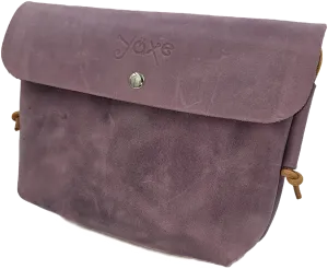 Purple leather crossbody women's bag