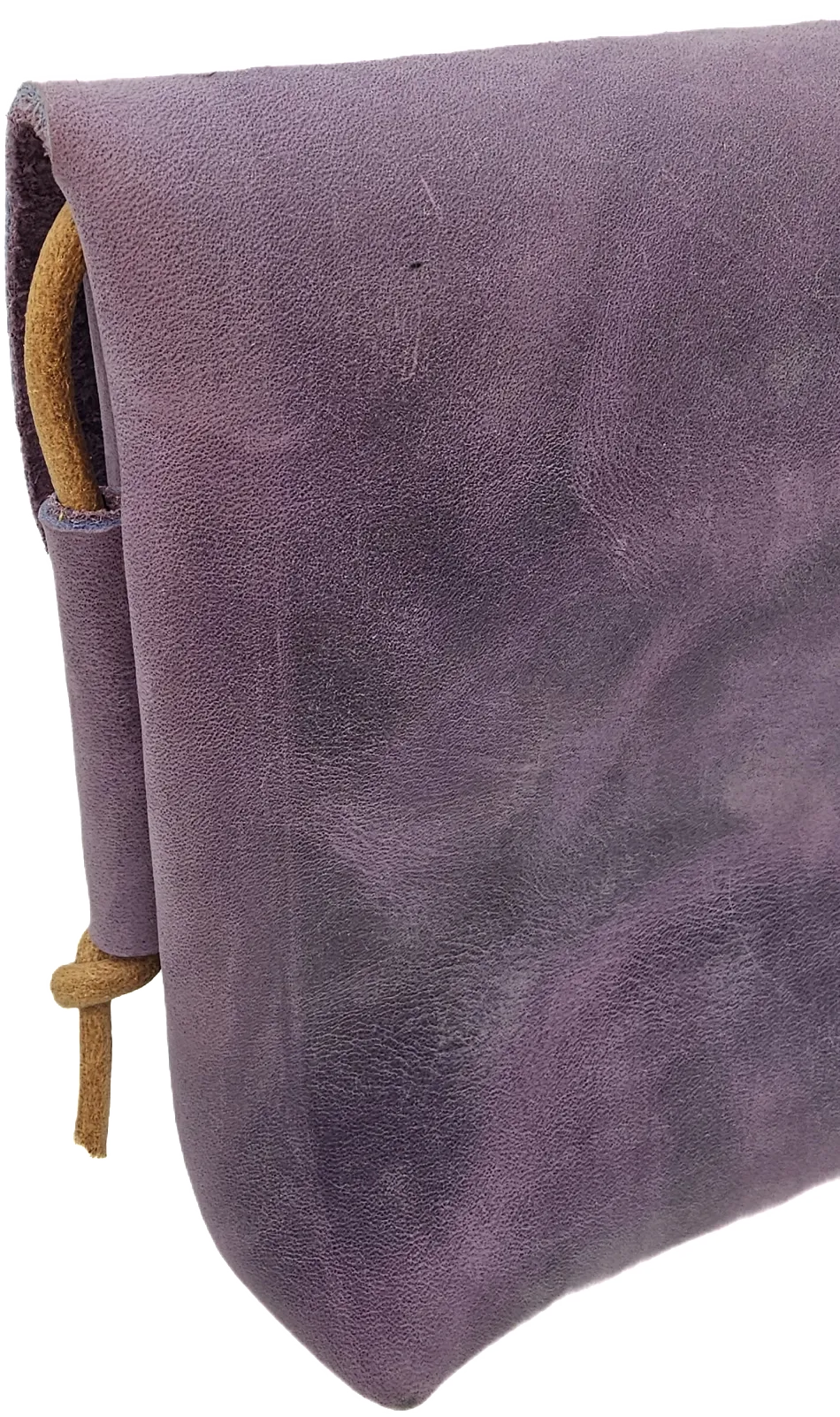 Purple leather crossbody women's bag