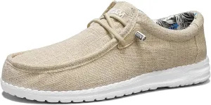 ROTJACM Women's Slip on Cloth Shoes with Arch Support,Plantar Fasciitis Loafers Canvas Comfort Wide Moc-Toe Light Weight Shoes