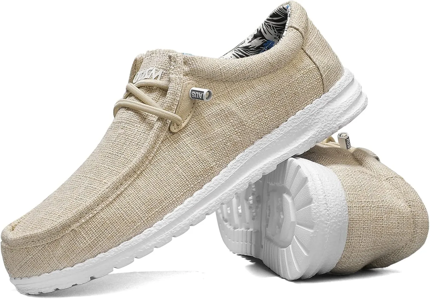ROTJACM Women's Slip on Cloth Shoes with Arch Support,Plantar Fasciitis Loafers Canvas Comfort Wide Moc-Toe Light Weight Shoes