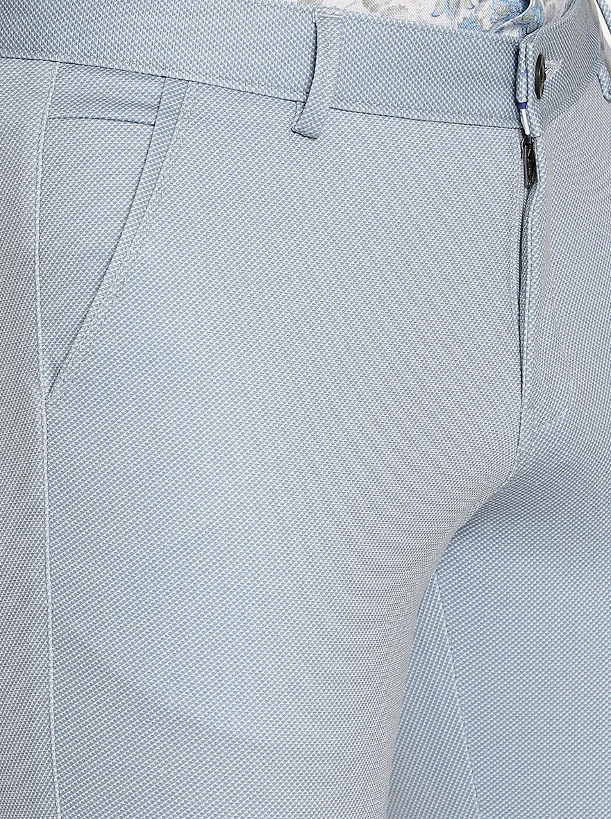 Steel Grey Solid Slim Fit Formal Trouser | JB Studio